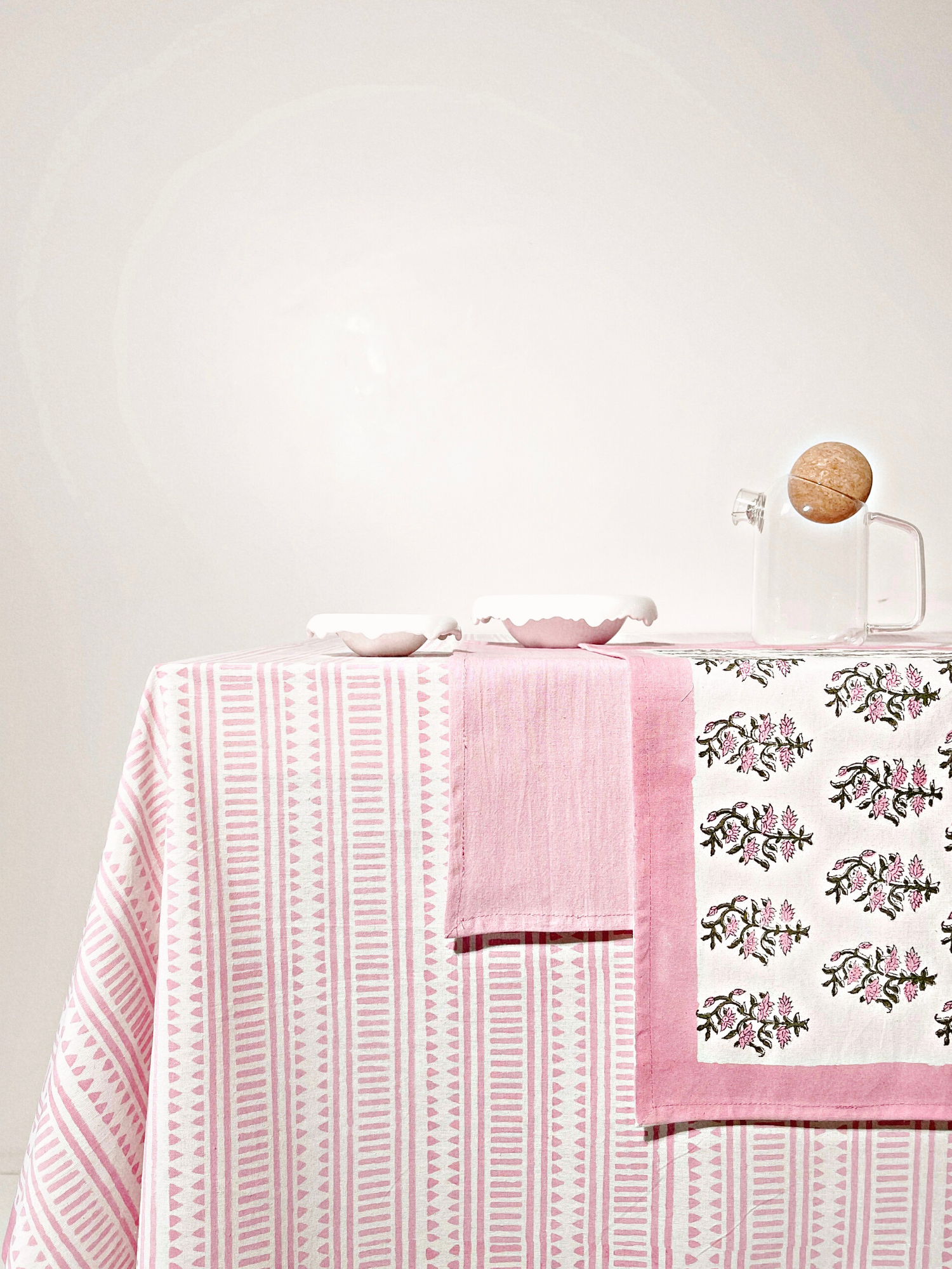 NUNO 100% Cotton Tablecloth (Pinko)