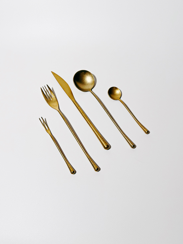 META Cutlery Set - Brushed Gold