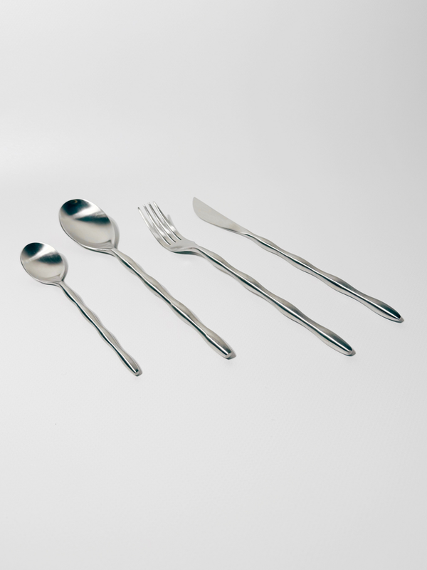 META Curve Cutlery - Brushed Silver