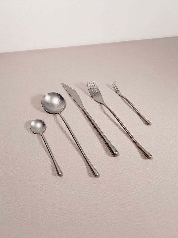 META Cutlery Set - Brushed Silver